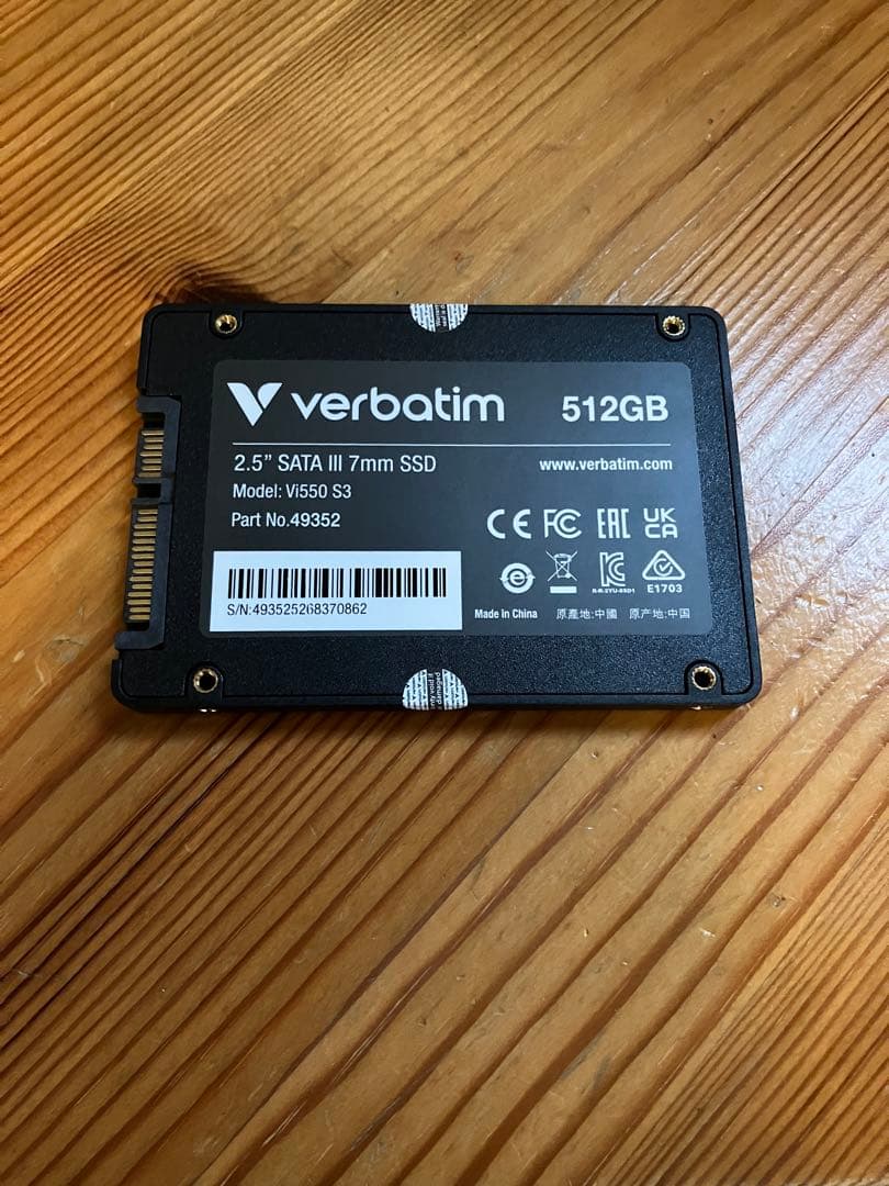 内蔵型SSD Verbatim Vi550 S3 SSD 512GB