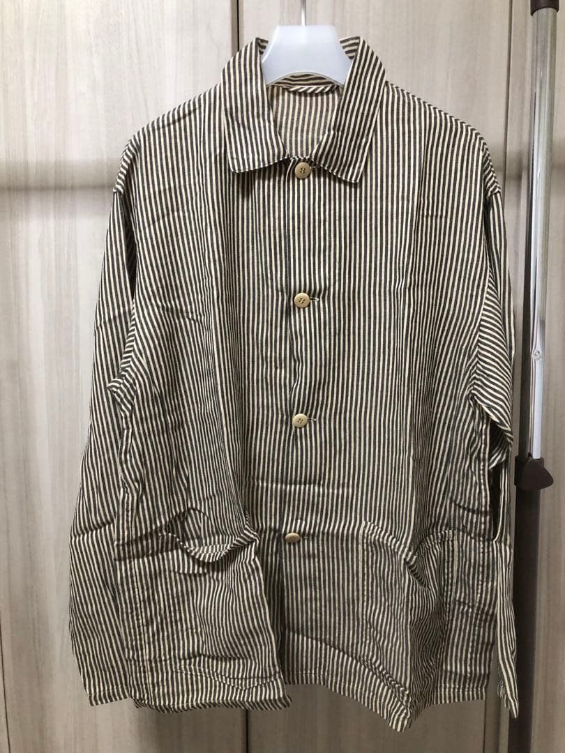 COMOLI 22SS ストライプ ワークジャケット 2