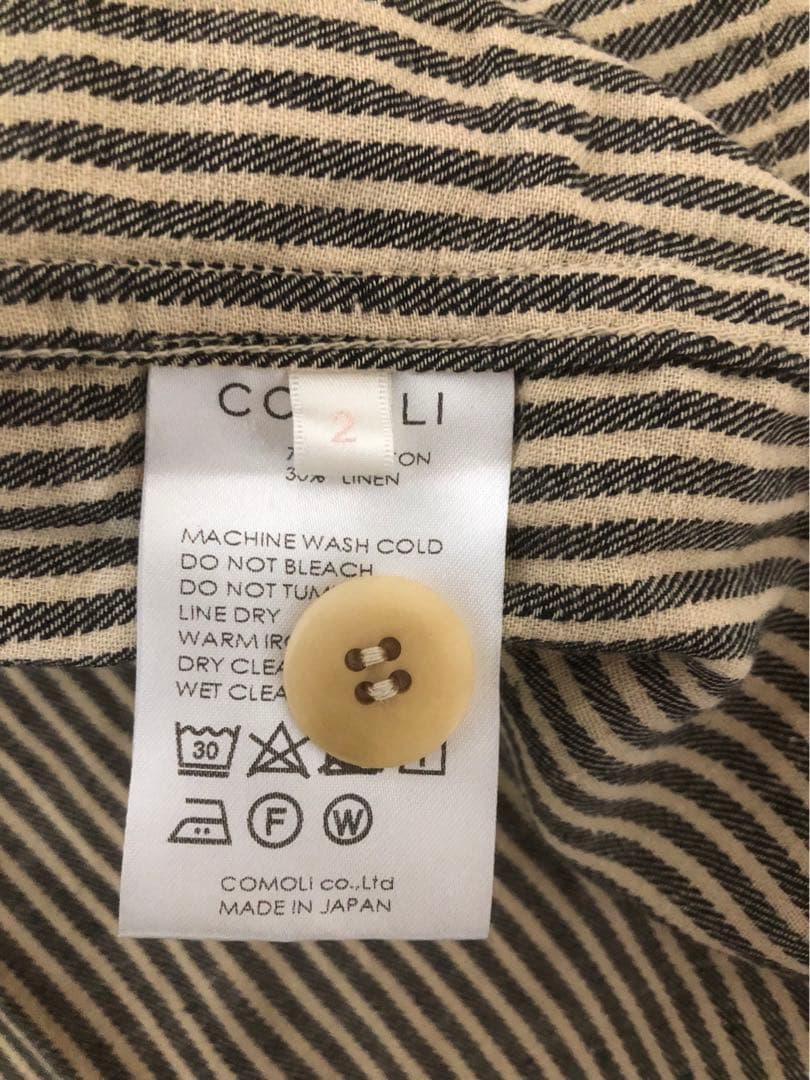COMOLI 22SS ストライプ ワークジャケット 2