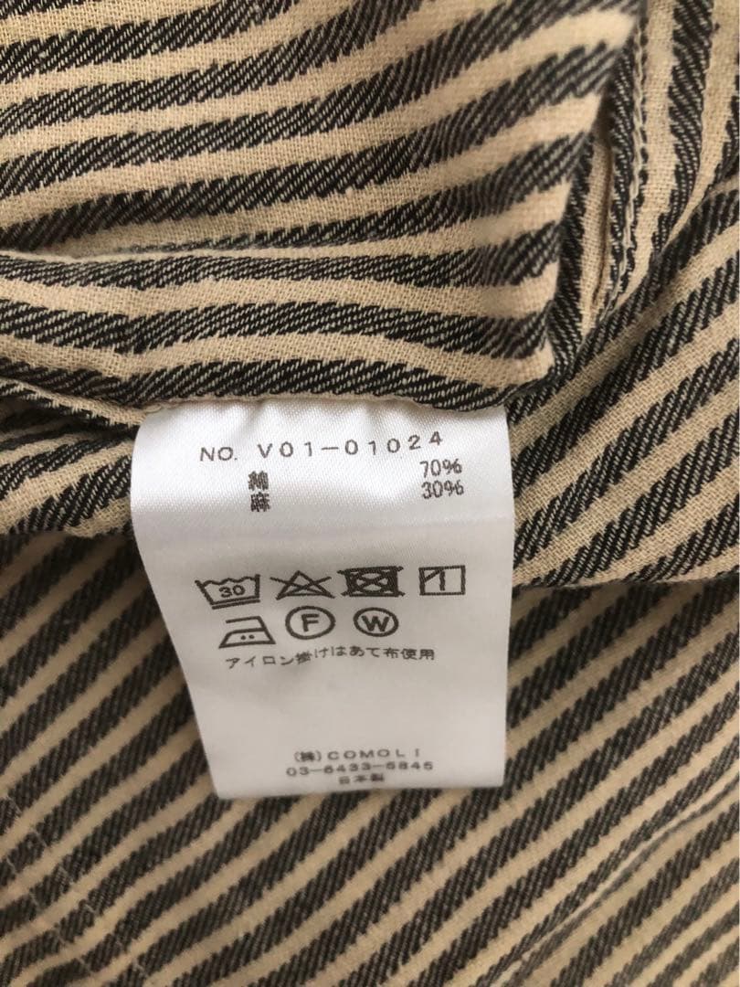 COMOLI 22SS ストライプ ワークジャケット 2