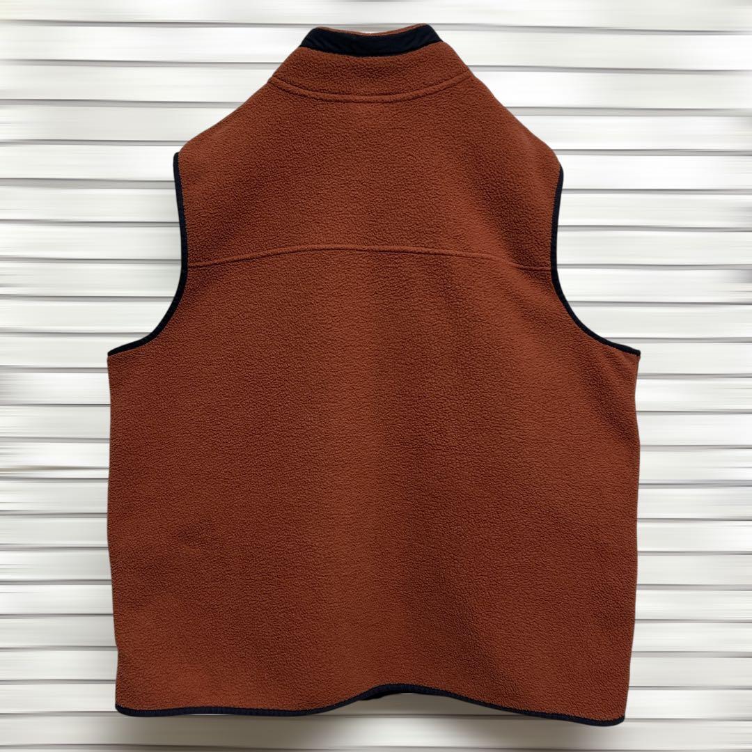 《美品》THE NORTH FACE☆フリース ジップアップベスト 茶色 2XL