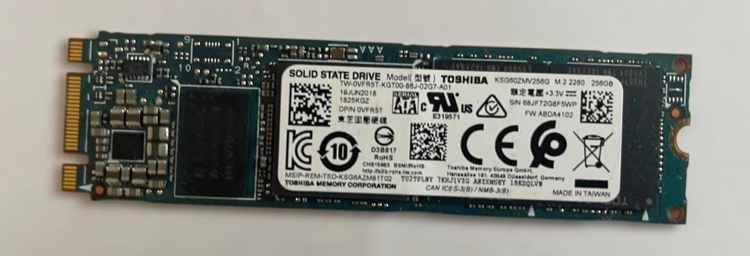 256GB M.2 SSD x 5枚