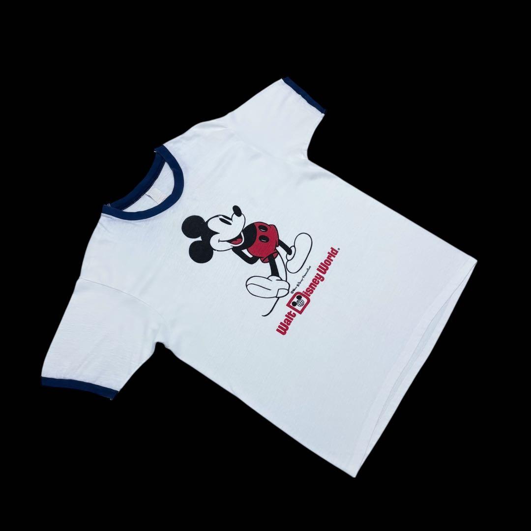 希少 エラプリ70s Disney 白足 ミッキー XL USA製 ビンテージ