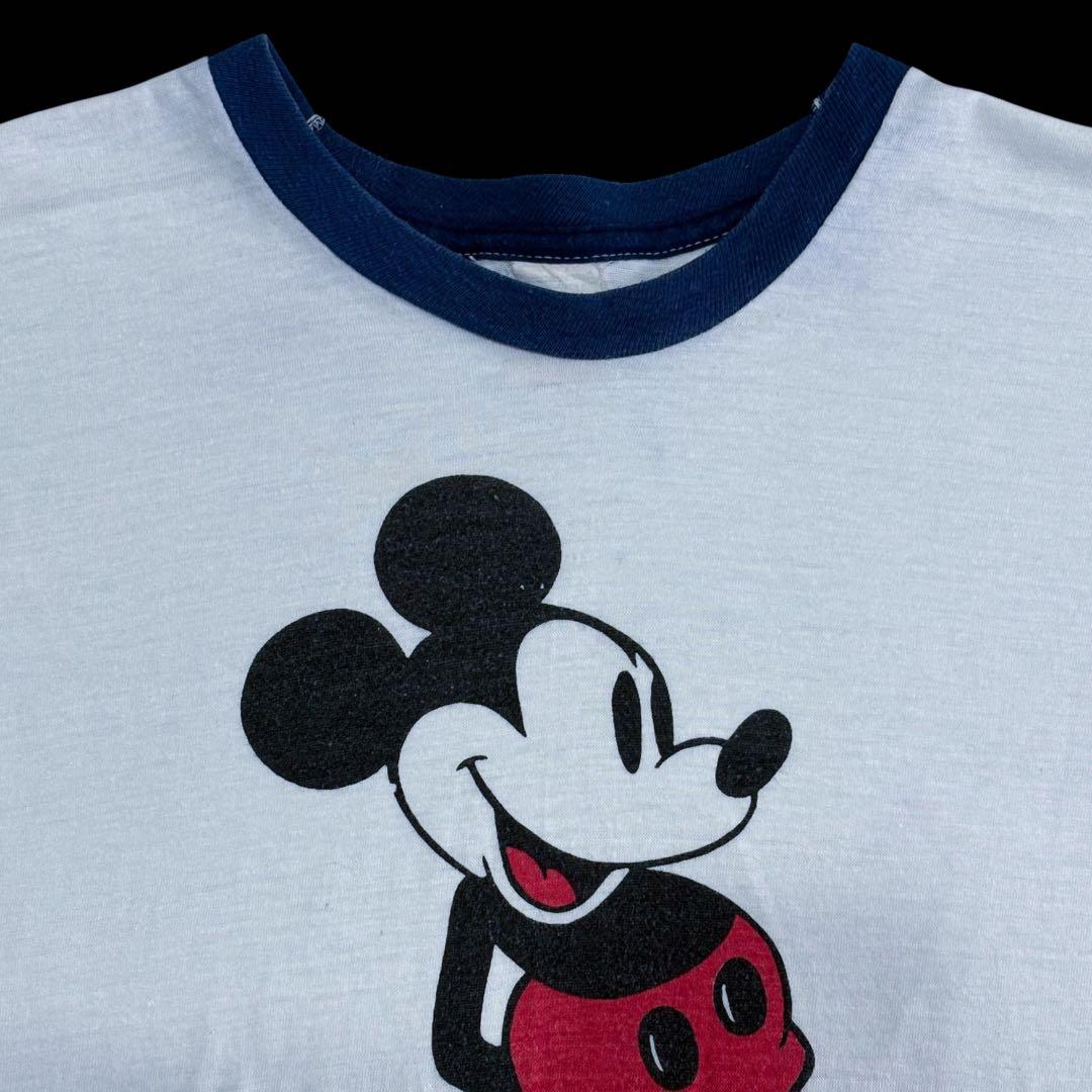 希少 エラプリ70s Disney 白足 ミッキー XL USA製 ビンテージ