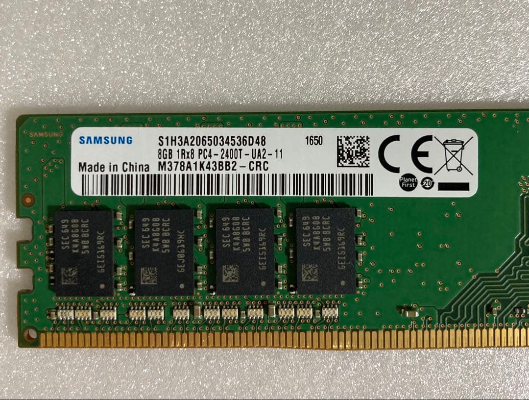 8GB DDR4 メモリー M378A1K43BB2-CRC【4枚セット】