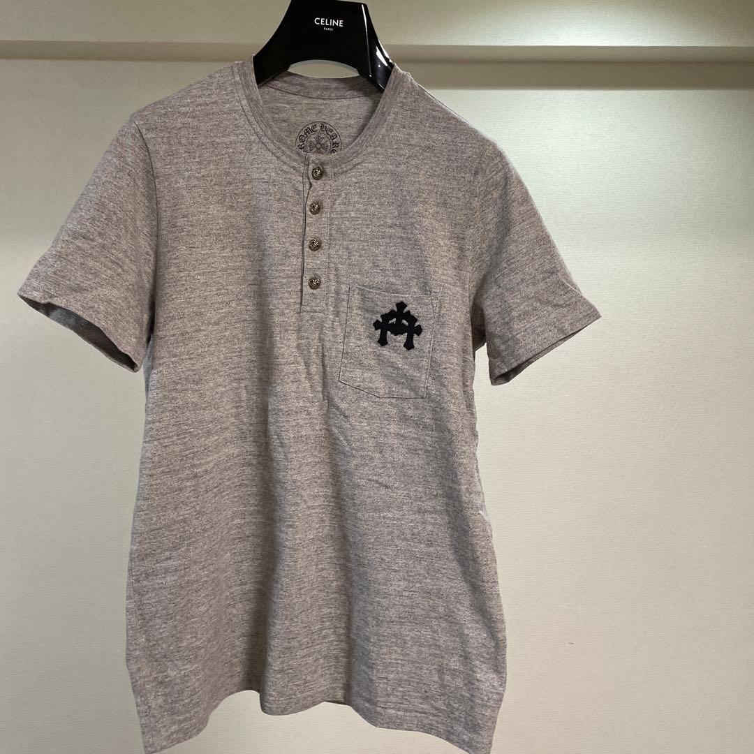 激レア　クロムハーツ　グレー 半袖 シルバーボタン　刺繍　値下げ致します！