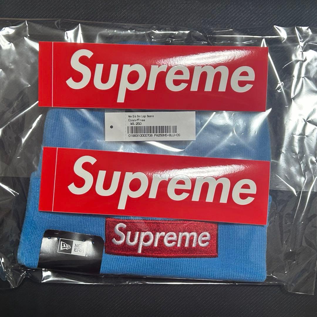 Supreme New Era® Box Logo Beanie Cyan