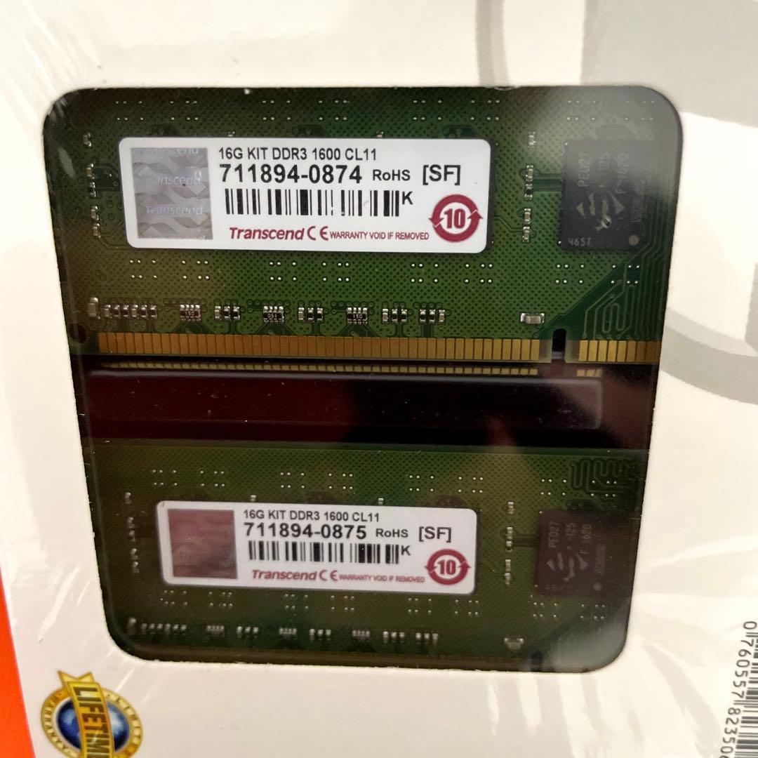 Transcend PC用メモリ DDR3 1600MHz [16GB]
