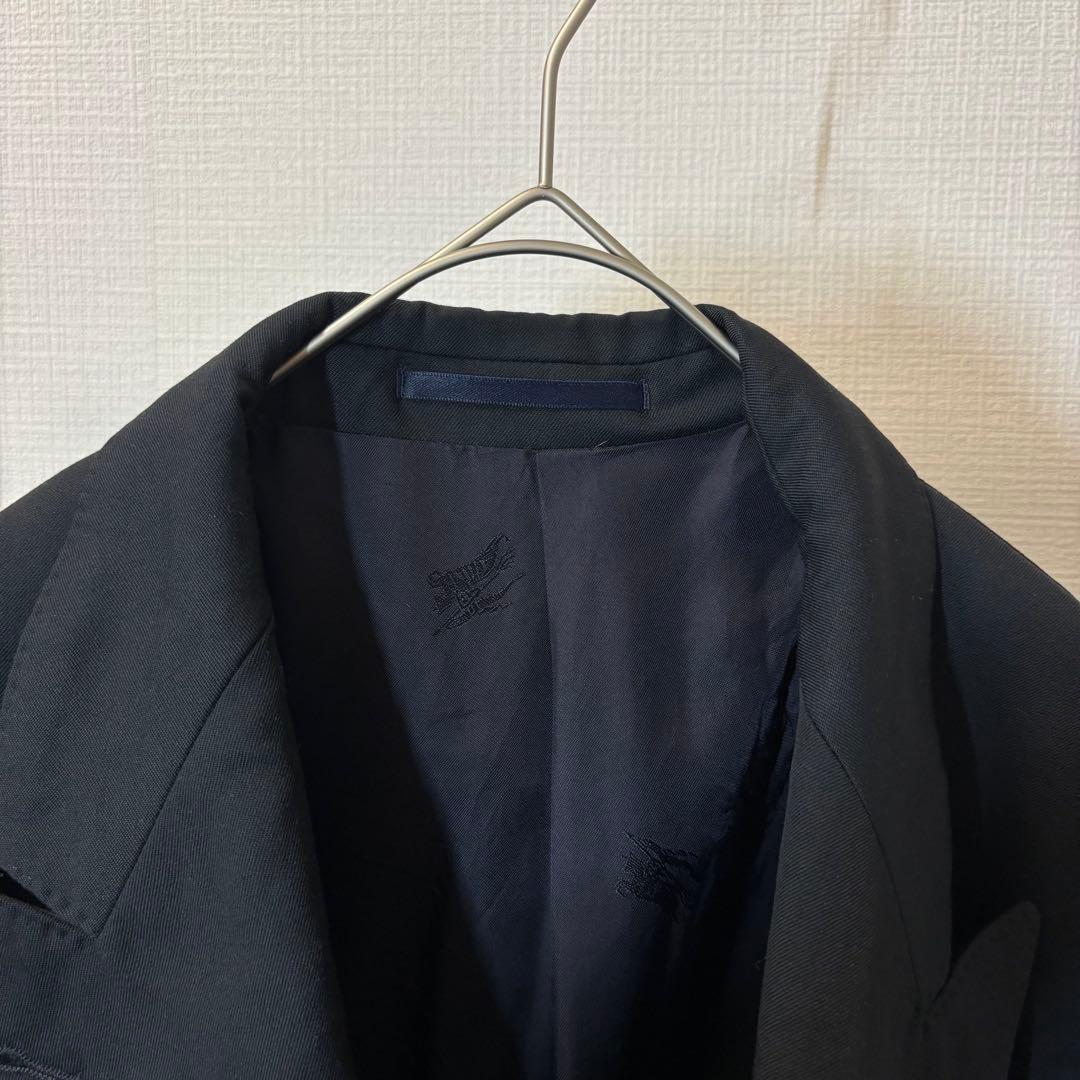 Burberry London 金ボタン ダブルテーラードジャケット 黒ブレザー