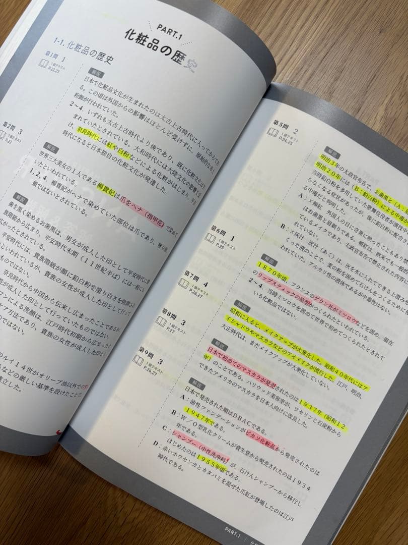 ⭐︎限定価格⭐︎日本化粧品検定1級・2級・3級対策テキスト +1級・2級対策問題集