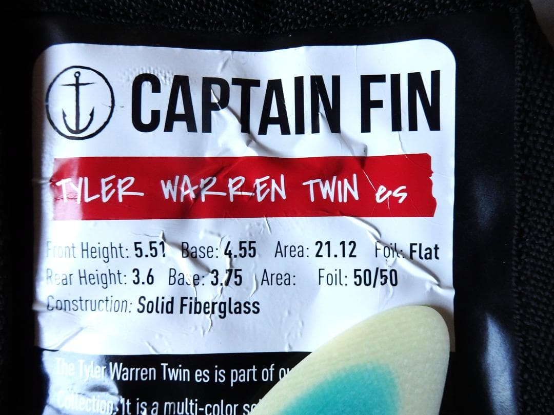 新品◆CAPTAIN FIN TYLER WARREN Twin 2＋1フィン◆