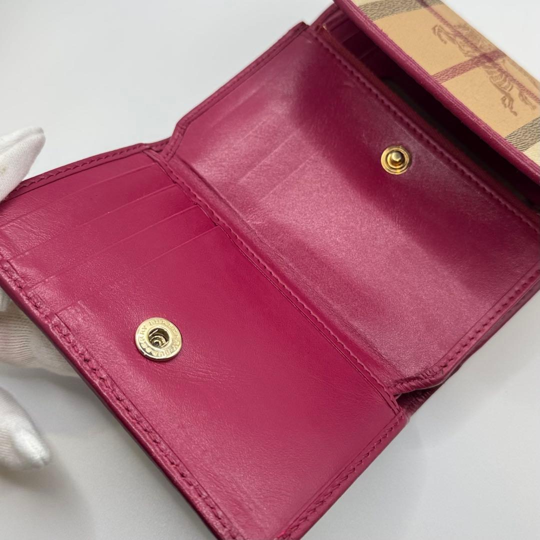 Burberry バーバリー チェック柄 三つ折り財布