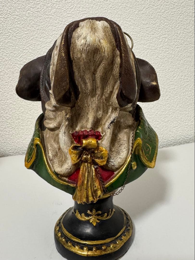 犬 置物 ブルドッグ 木製