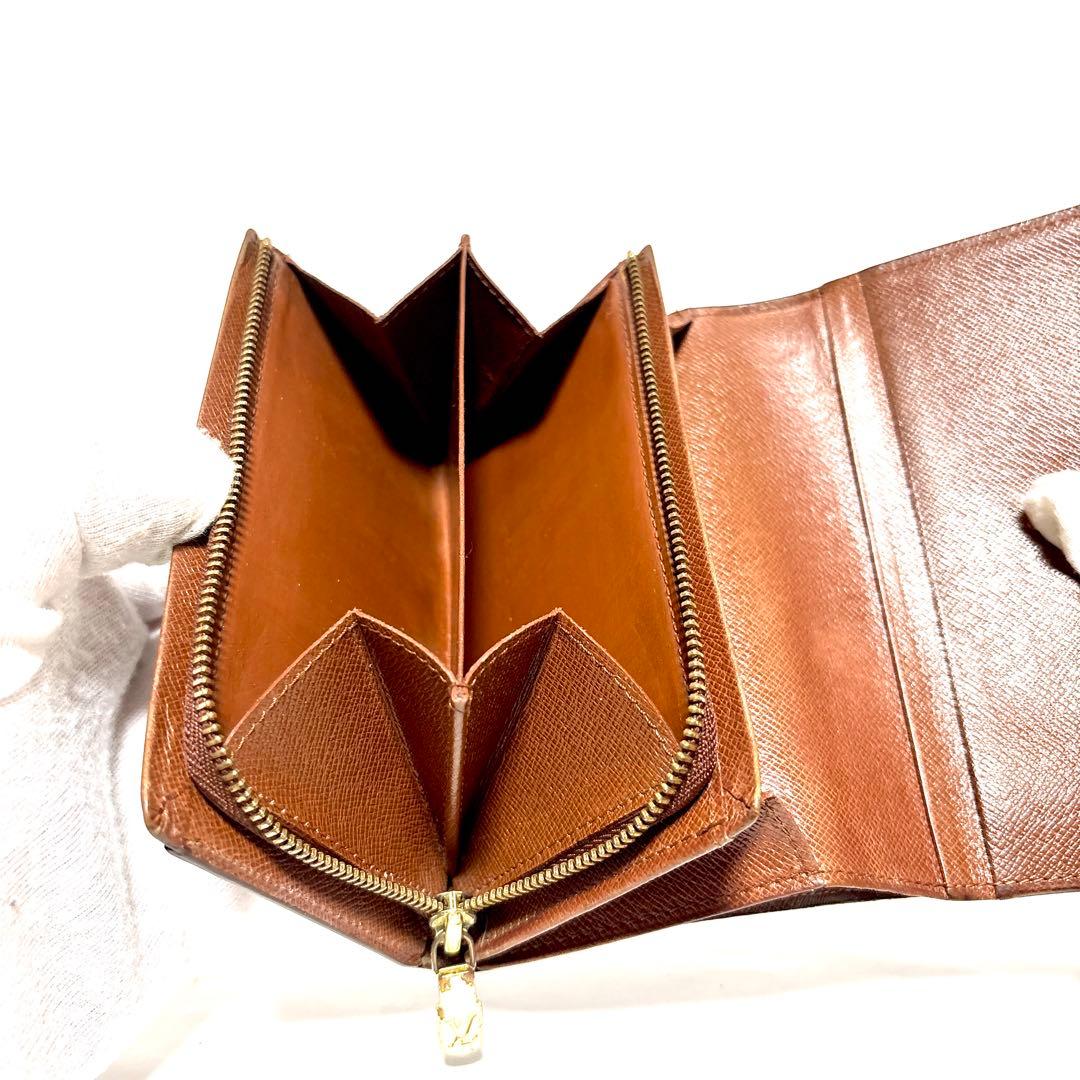 【美品】ルイヴィトン　ポルトモネ ビエトレゾール　モノグラム　二つ折り財布