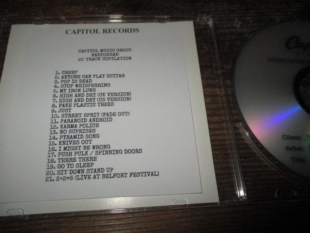 ミュージック radiohead 20 track compilation (RARE!!)