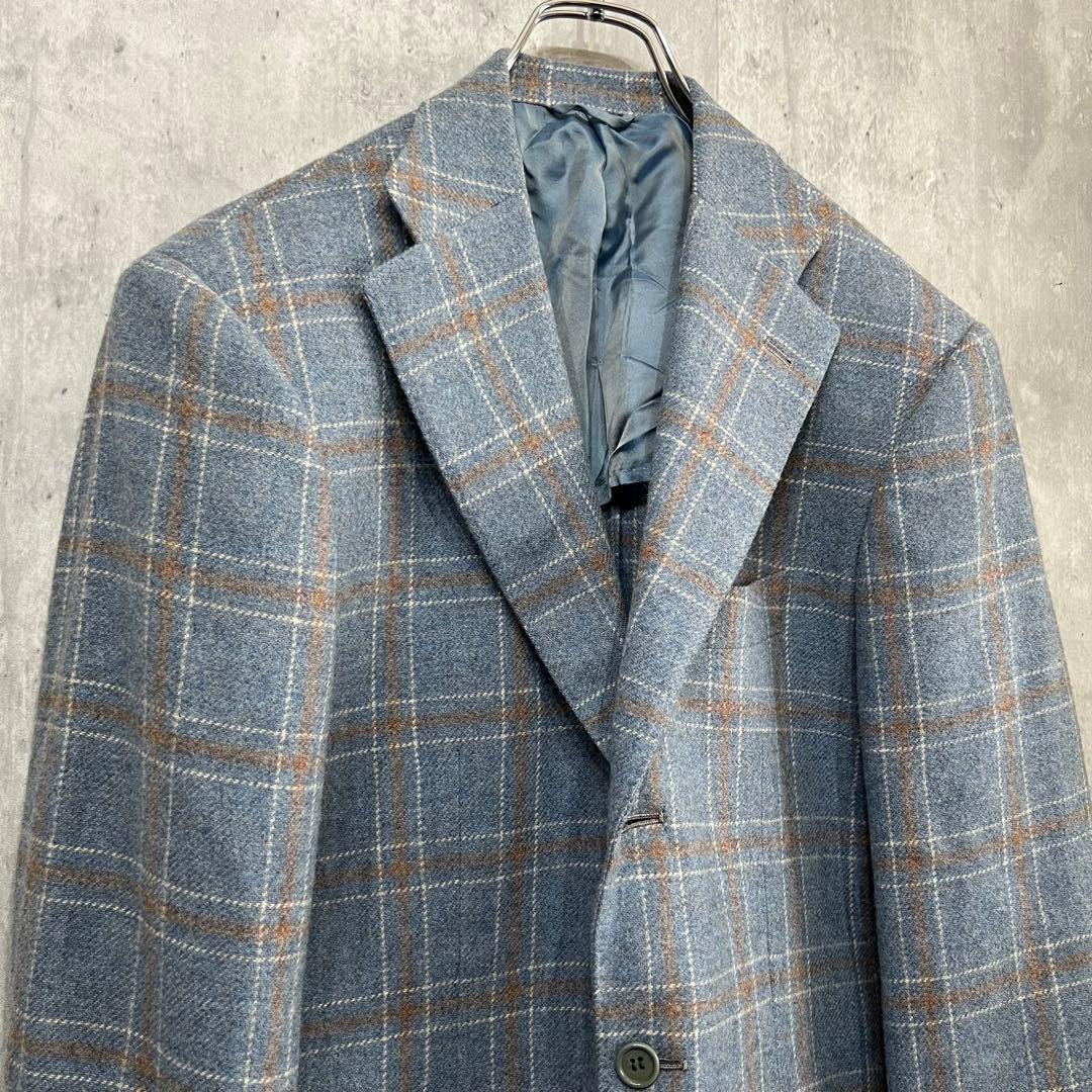 【美品】Sartorio テーラードジャケット チェック エストネーション　46