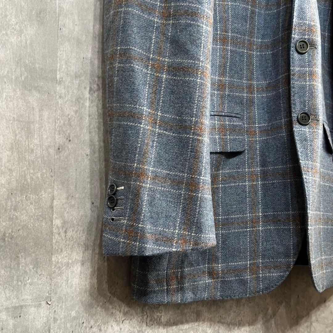 【美品】Sartorio テーラードジャケット チェック エストネーション　46