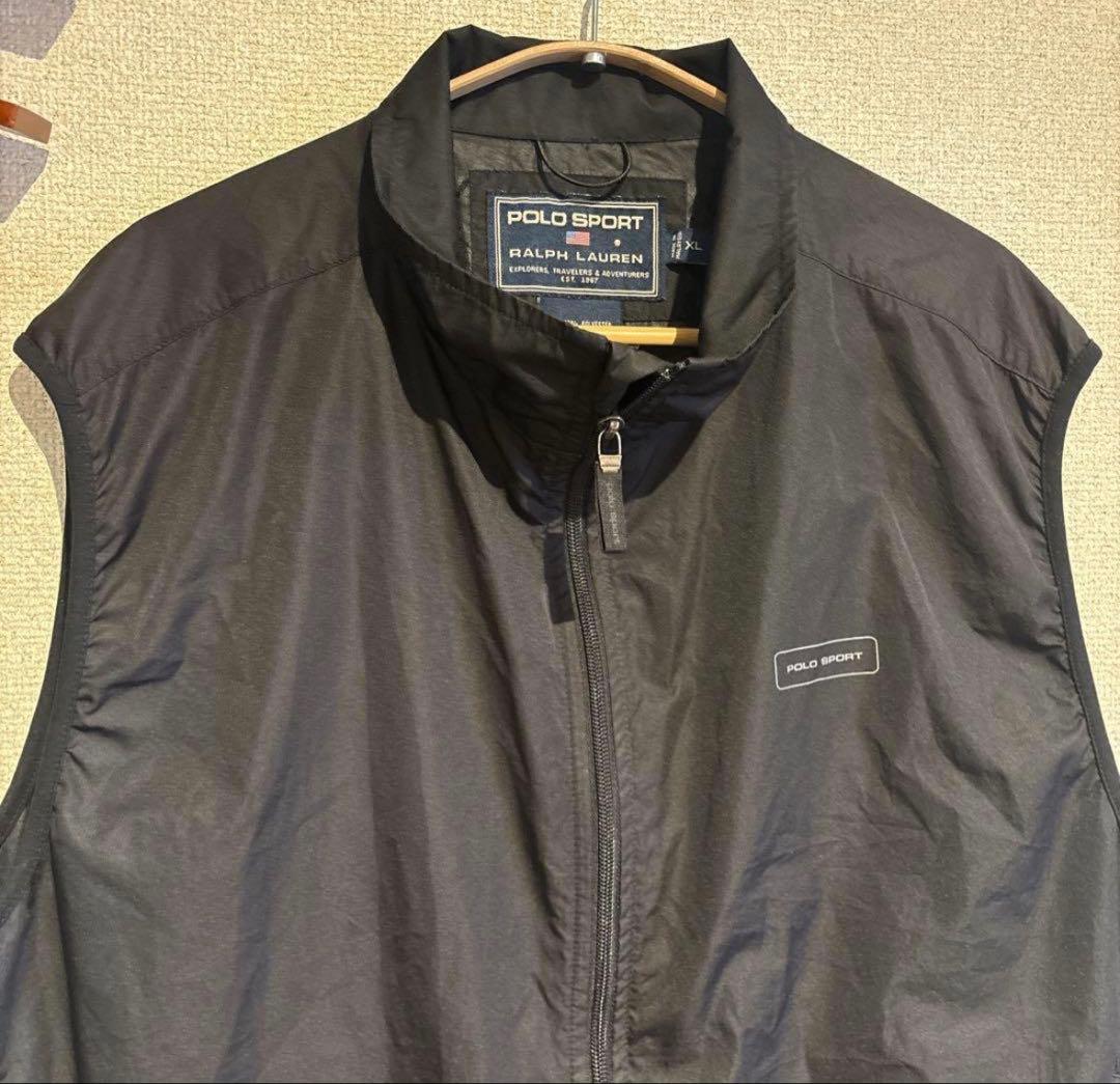 美品 POLO SPORT ポロ ラルフローレン ナイロン ベスト XL