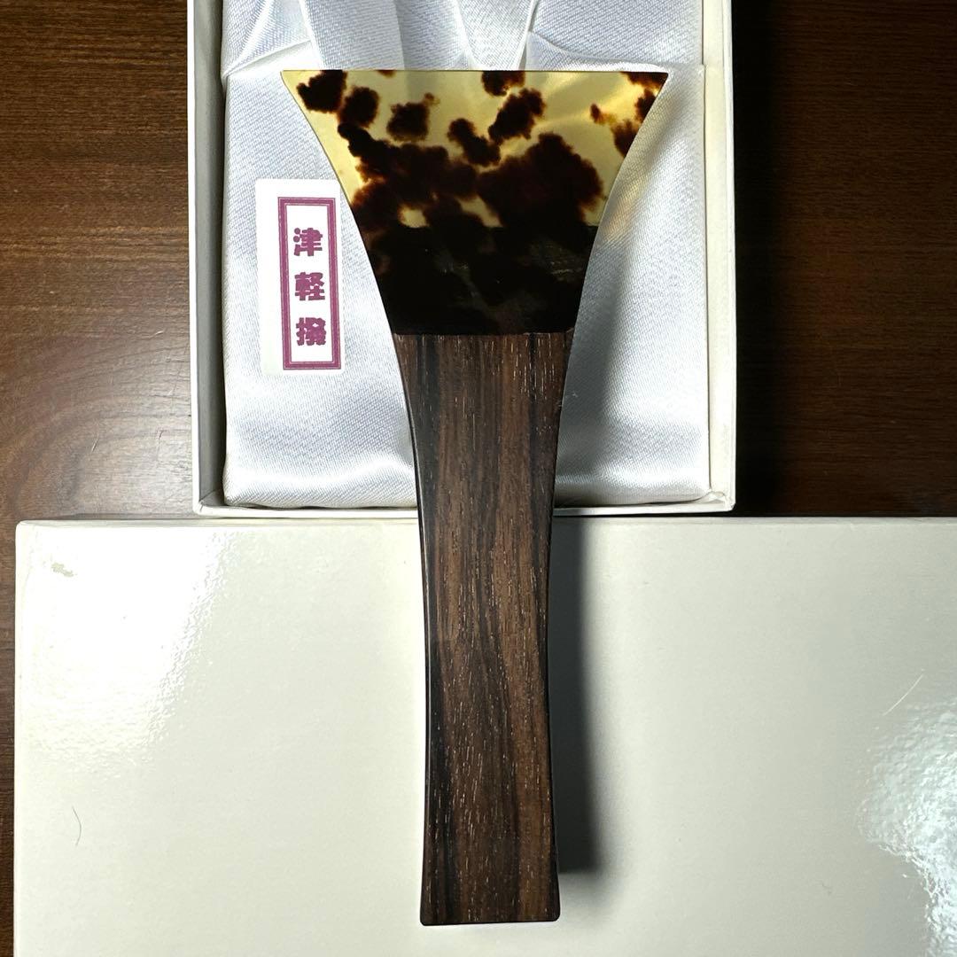 m*e様 津軽三味線用　中古鼈甲撥　手元黒檀 no.2