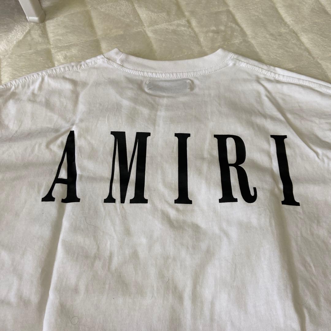 AMIRI ホワイト Tシャツ ブラックロゴ