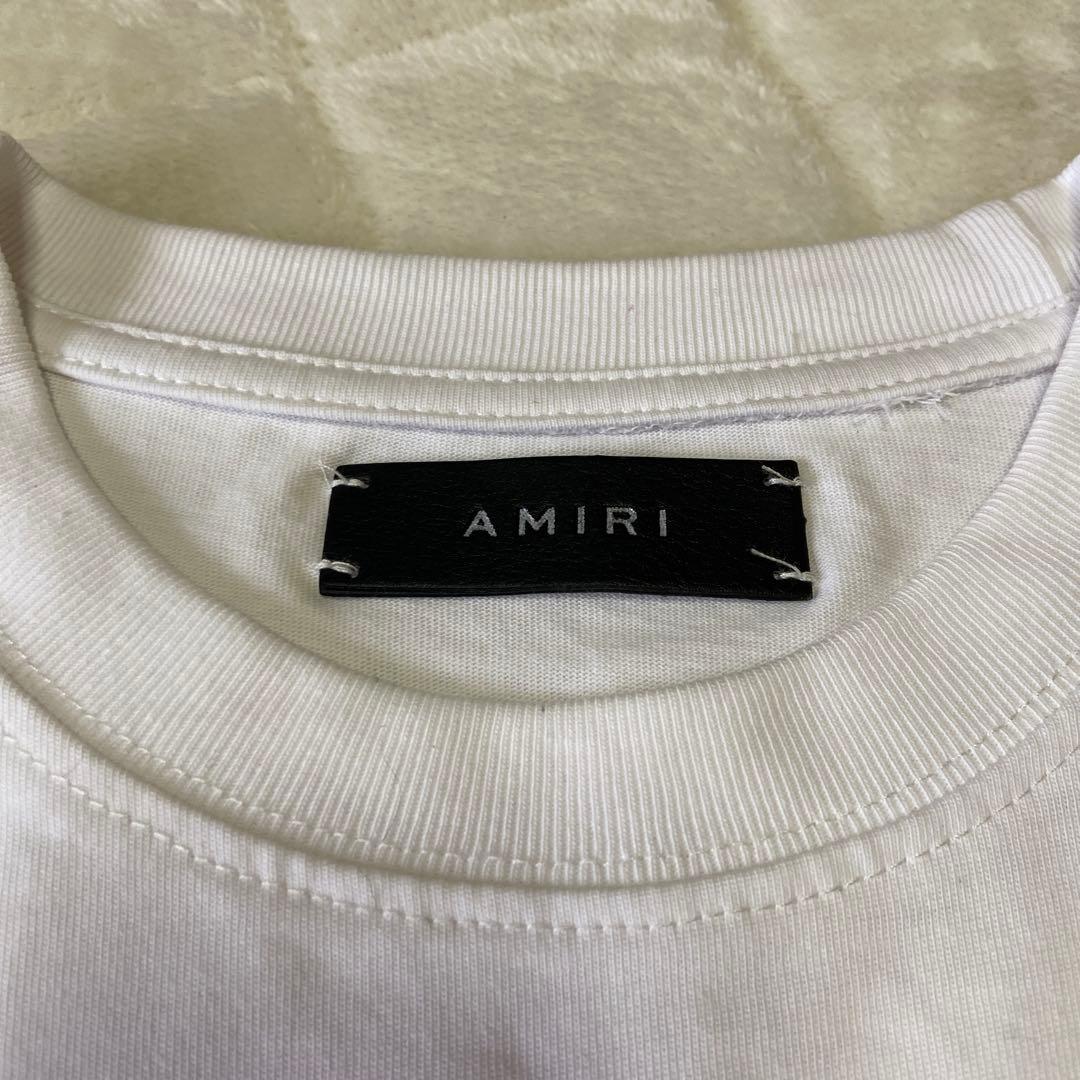 AMIRI ホワイト Tシャツ ブラックロゴ
