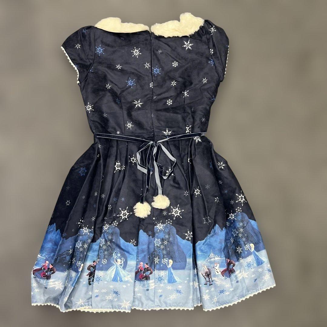か*お様 新品 シークレットハニー アナと雪の女王 ファー襟 ワンピース ディズ