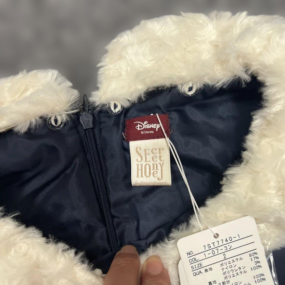 か*お様 新品 シークレットハニー アナと雪の女王 ファー襟 ワンピース ディズ