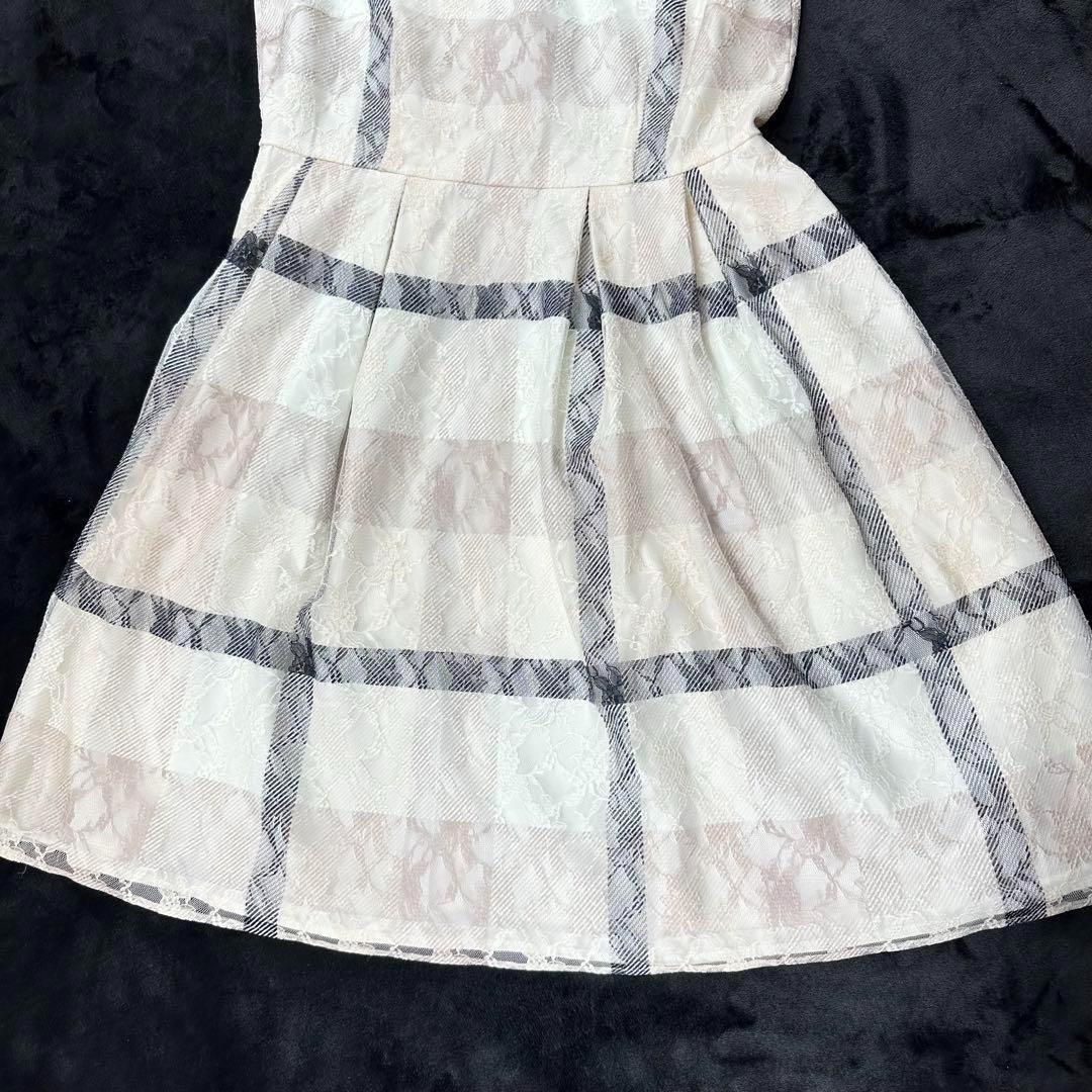 【CBチェック】ブルーレーベルクレストブリッジ レースワンピース 38 M