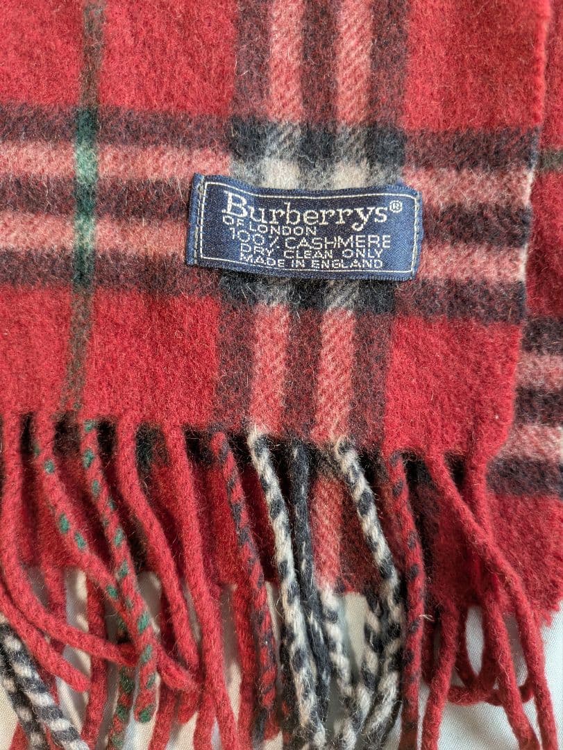 Burberrys 100%カシミア マフラー レッドチェック