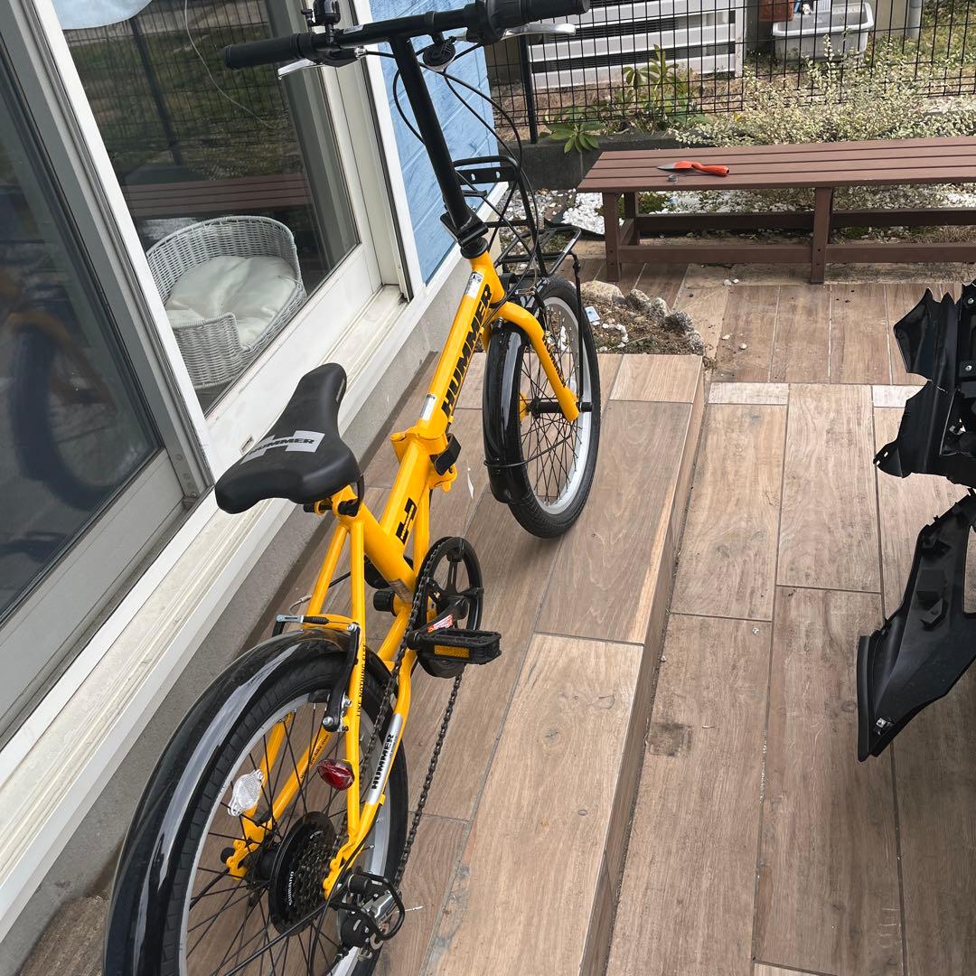 HUMMER 折りたたみ自転車 黄色