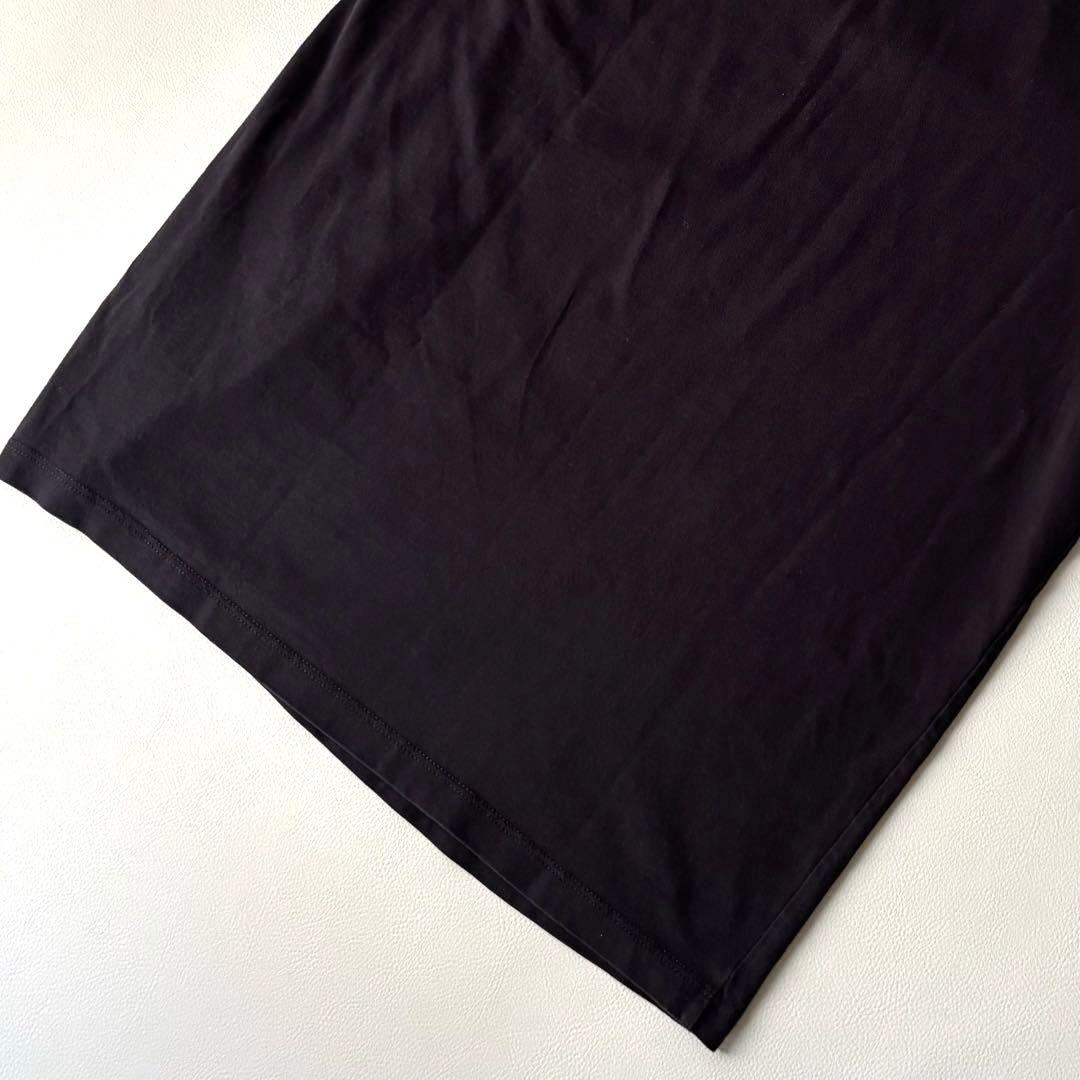 MONCLER モンクレール 半袖Tシャツ フロント シリコンロゴ ブラック M