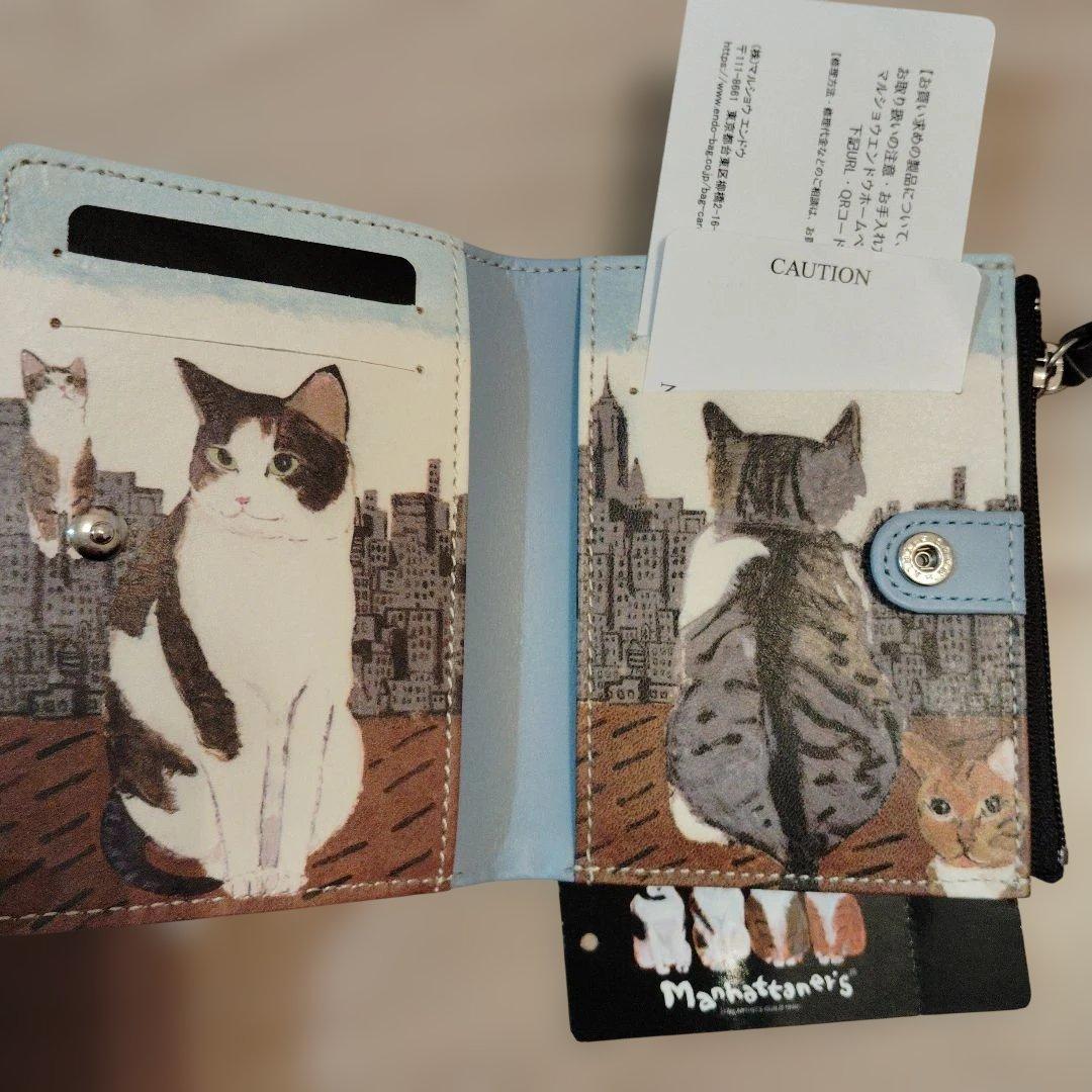 Manhattaner'sマンハッタナーズ☆フィグシリーズ猫☆二つ折り財布新品