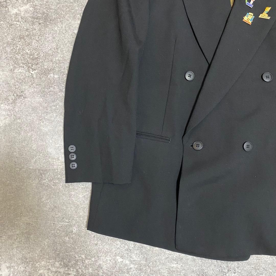 【vintage】セットアップ ダブルスーツ 成人式 ピンズ　ネクタイ