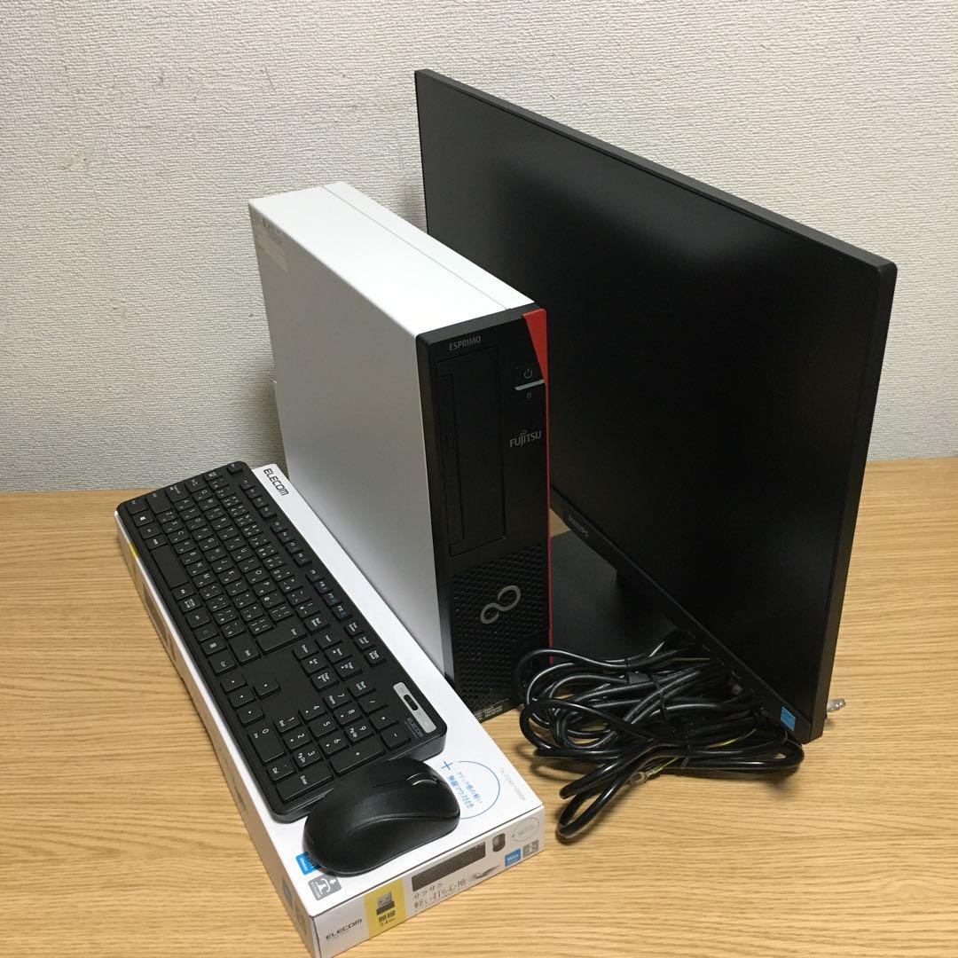 富士通 ESPRIMO Win11 i3 8Gメモリ SSD 23.8'モニター
