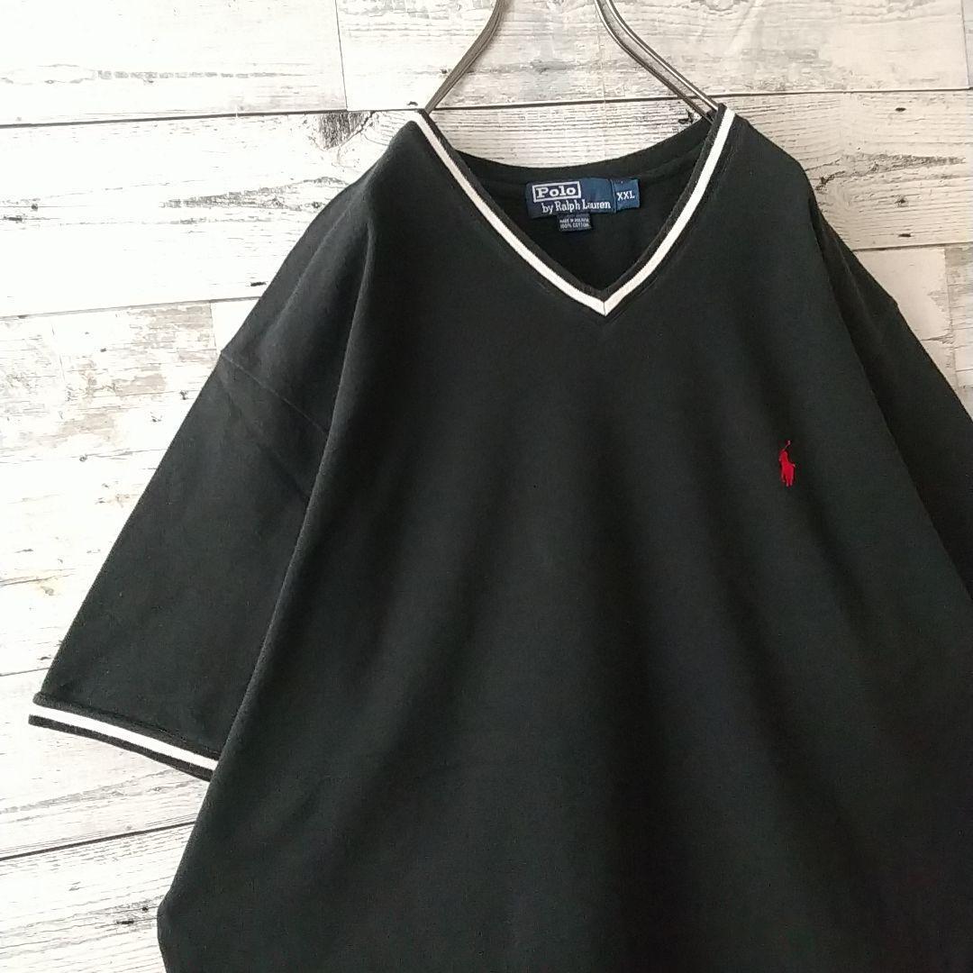 希少サイズ☆ポロバイラルフローレン 刺繍 鹿の子地 リンガーT Tシャツ 3L