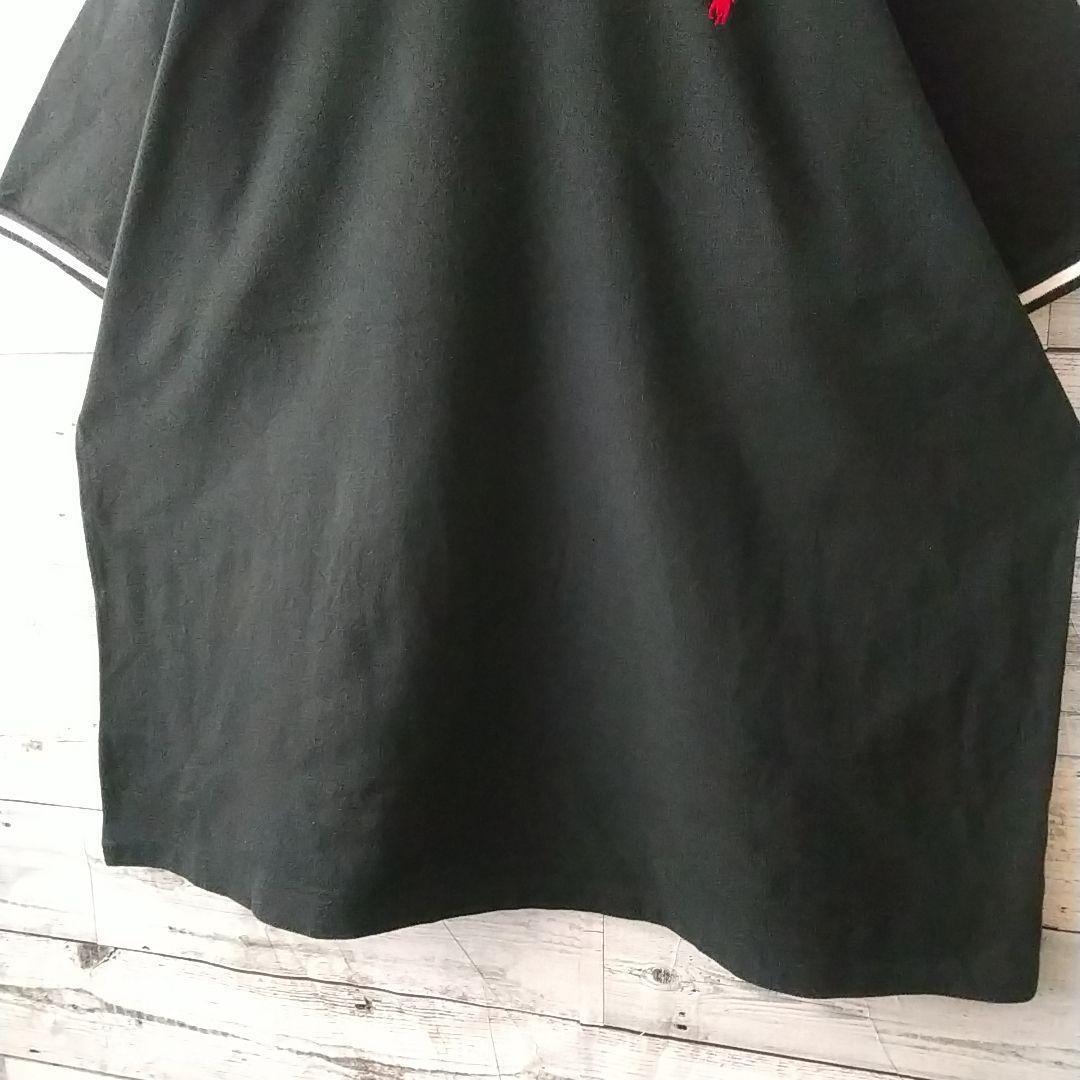 希少サイズ☆ポロバイラルフローレン 刺繍 鹿の子地 リンガーT Tシャツ 3L