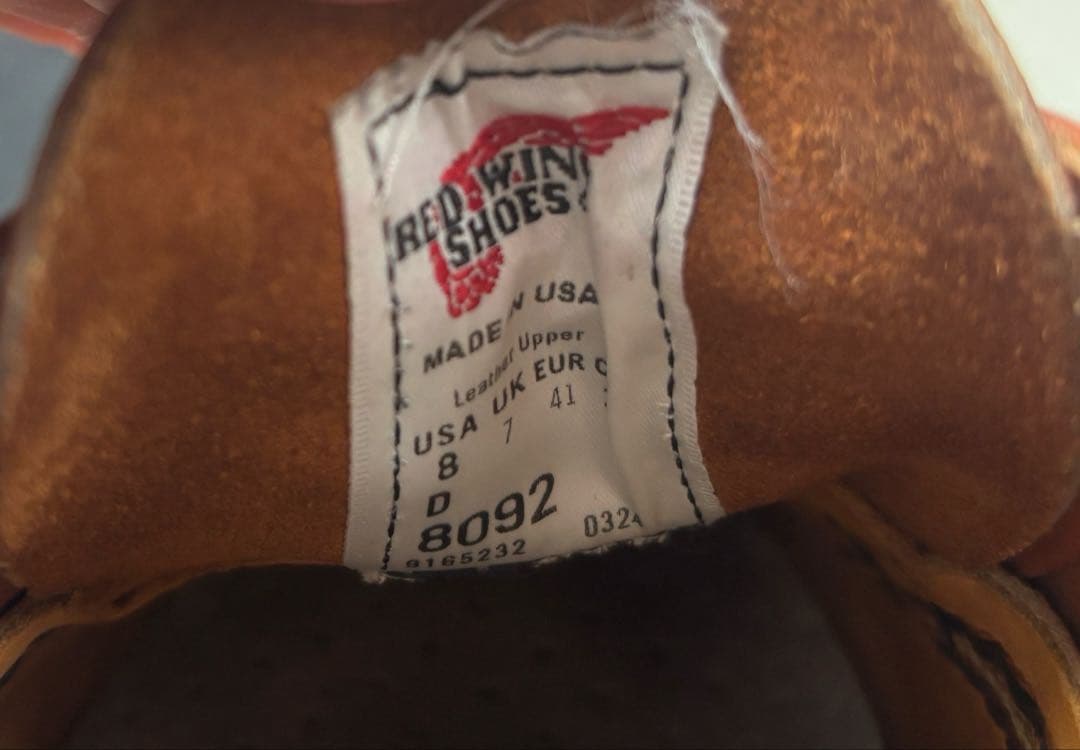 レッドウイング RED WING #8092 US8.0D オックスフォード