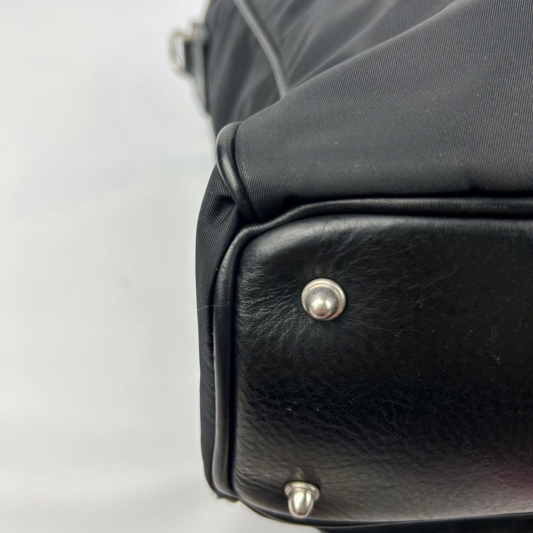 【美品】フェリージ　ビジネスバッグ　2way ボストンバッグ　レザー　ナイロン
