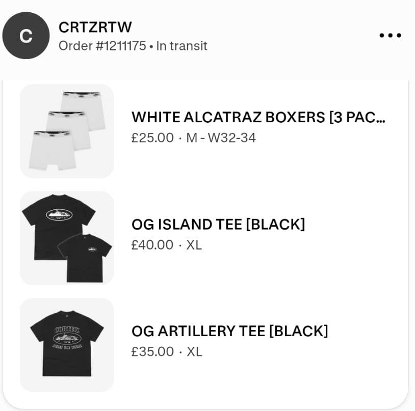 トップス CORTEIZ OG ARTILLERY TEE BLACK XL