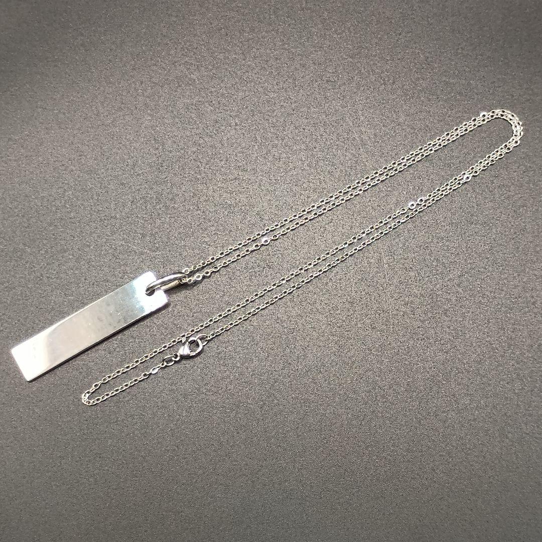 GUCCI バープレート ネックレス 50cm SILVER925