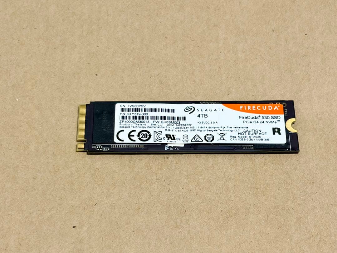内蔵型SSD Seagate FireCuda 530 4TB NVMe M.2 SSD