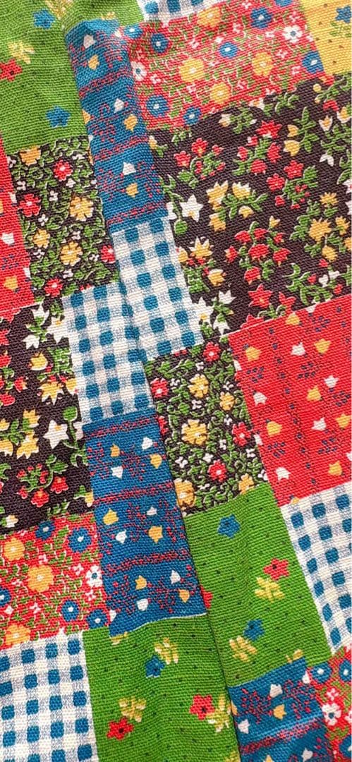 ヴィンテージ　Vintage カラフル　パッチワークエプロン　レア