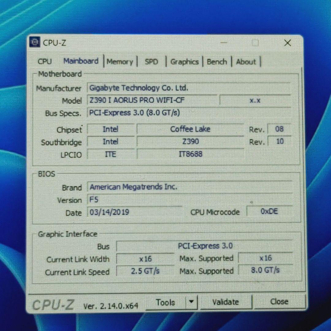 マザーボード Z390 i AORUS PRO WiFi-CF