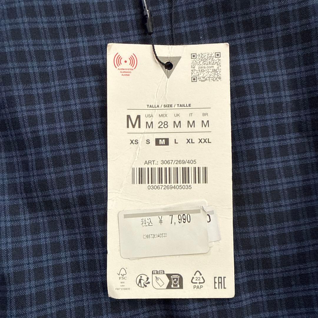 最終値下☆新品タグ付☆ Zara フリル付きチェック柄ショートワンピース