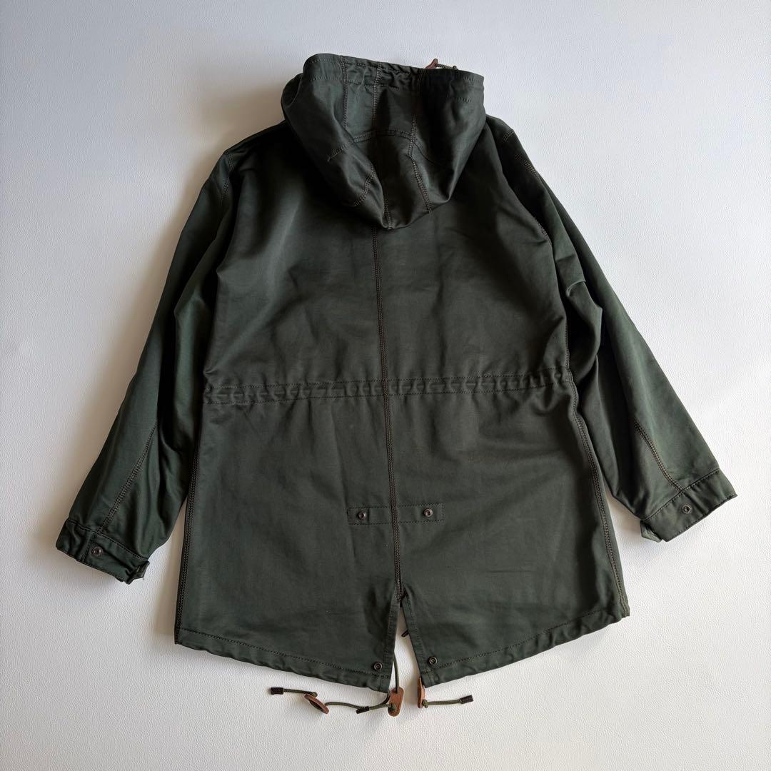 BEAMS +　モッズコート　カーキ　2way　フード　ドロスト　ジャケット