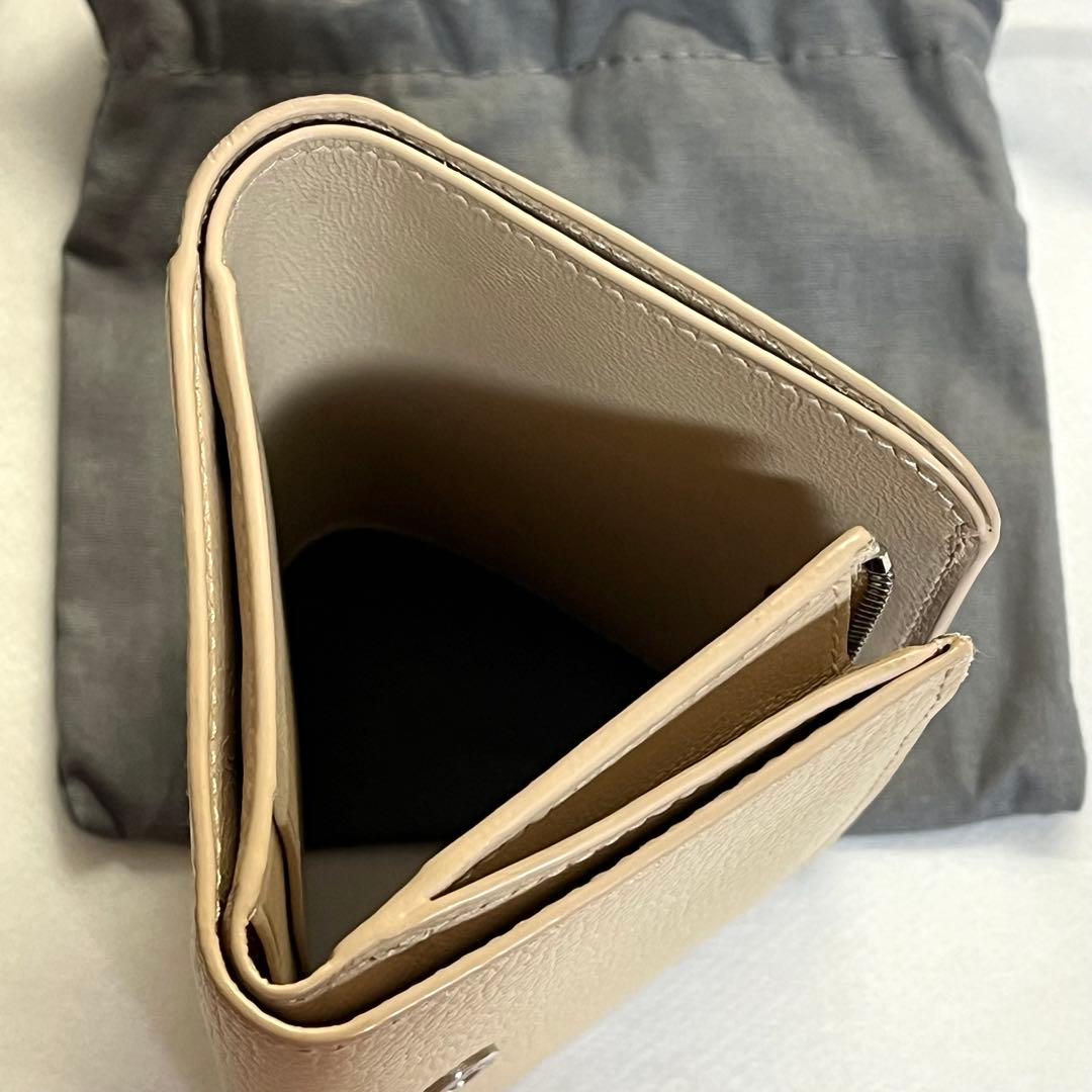 m*a様 BALENCIAGA バレンシアガ 三つ折財布 ベージュ ミニ財布