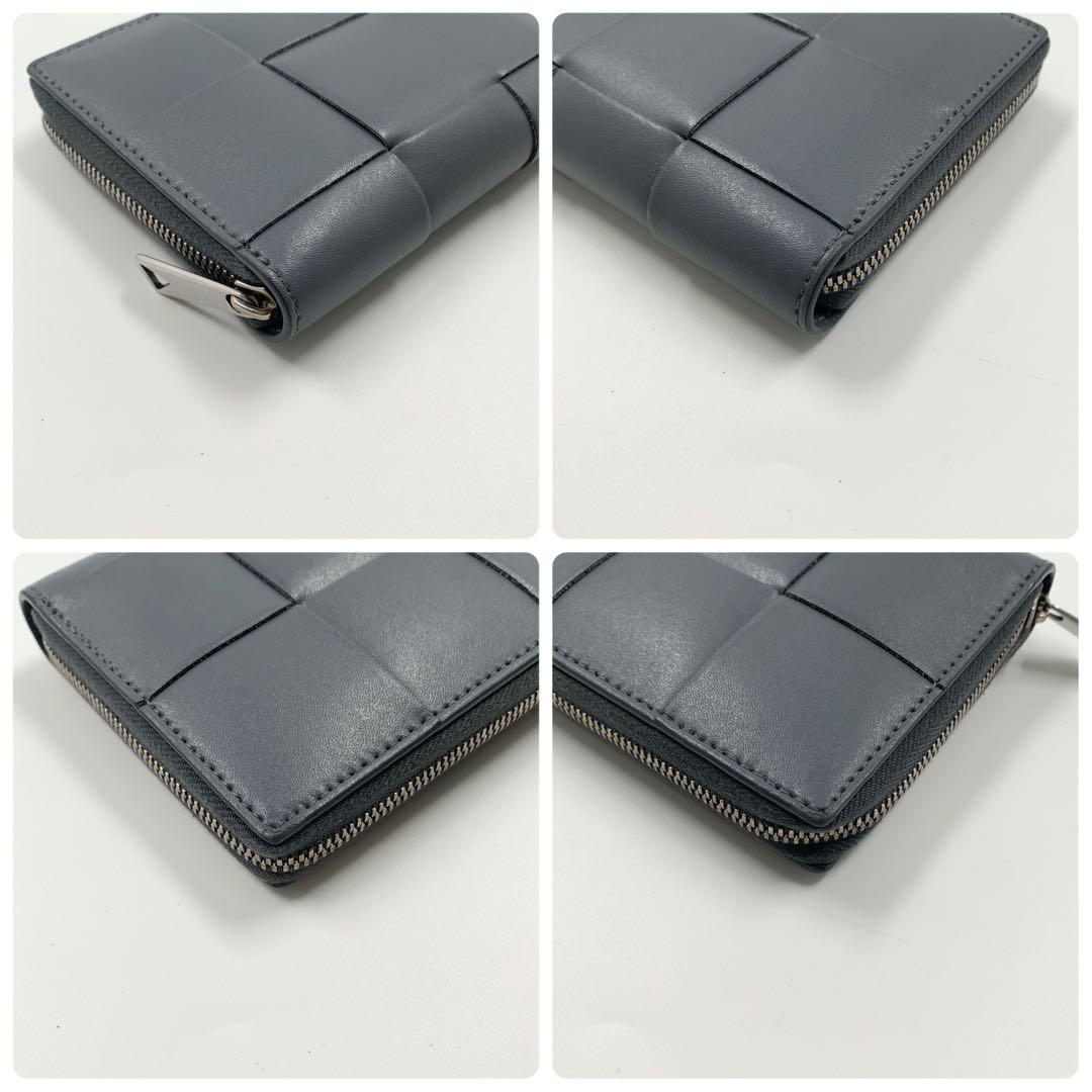 【✨極美品 現行✨】ボッテガヴェネタ カセット 二つ折り財布 グレー IC内蔵