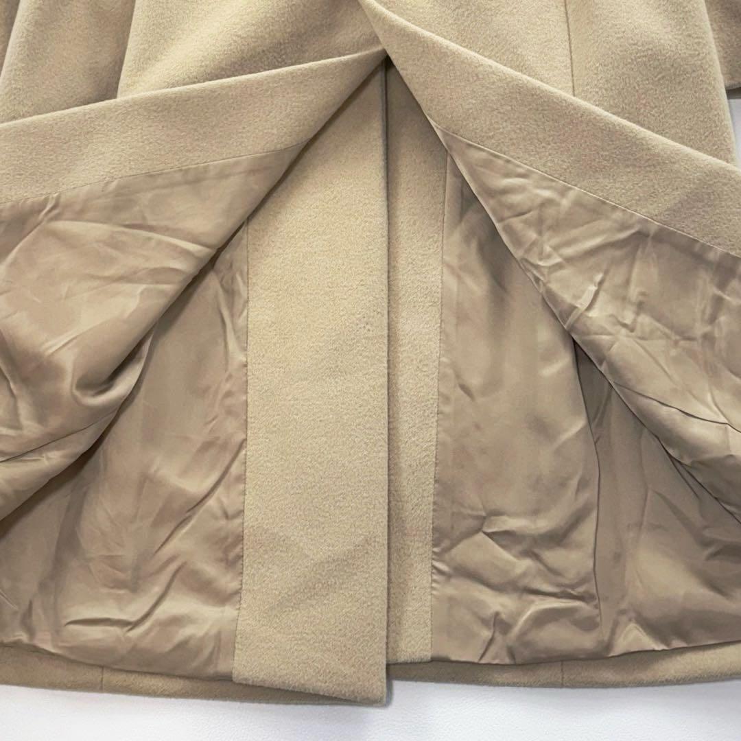 美品✨アナイ 高級アンゴラ混 ベルテッドコート スタンドカラー 比翼 ベージュ