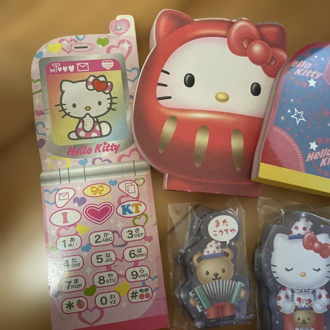 平成　レトロ　キティ　メモ帳　ダイカット