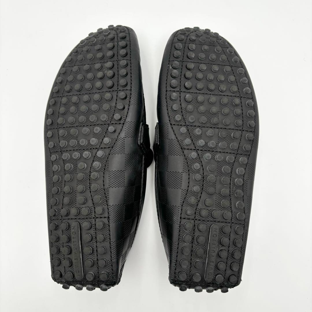 極美品 LOUIS VUITTON ダミエ モカシン ドライビングシューズ 黒